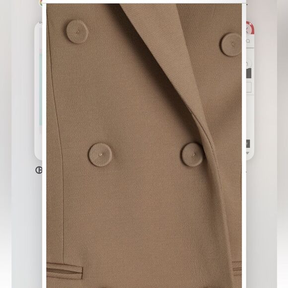 BRANDON MAXWELL | NEW The Clara Blazer Brown Wool Silk Blend Women’s Size 8 - Picture 4 of 15